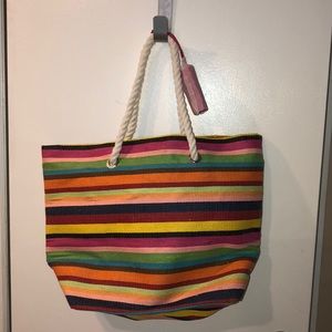 Beach bag multicolor oversized